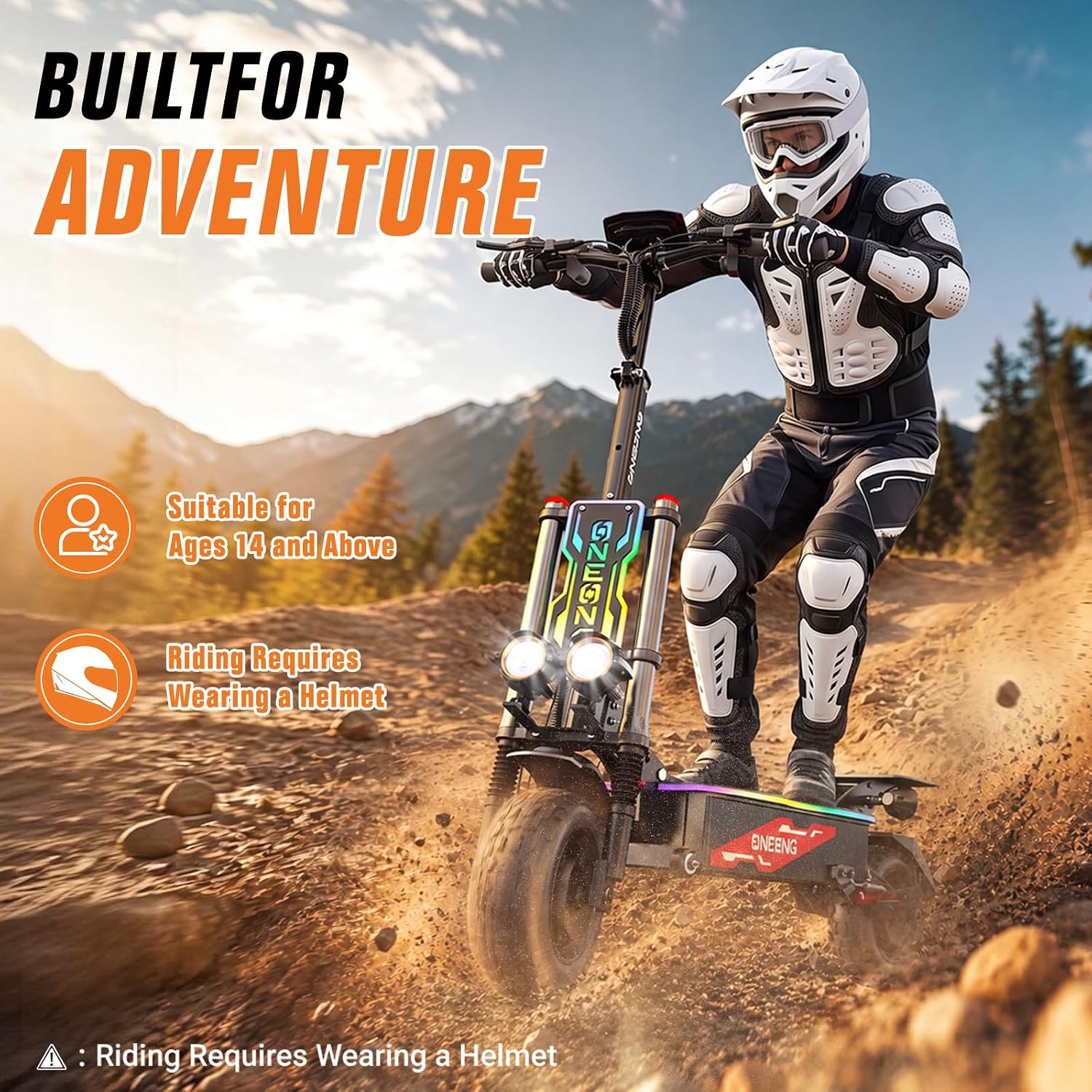 ONEONA GT8 Foldable Off Road E - 60V 5600W Dual Motor Electric Scooter 评论和价格