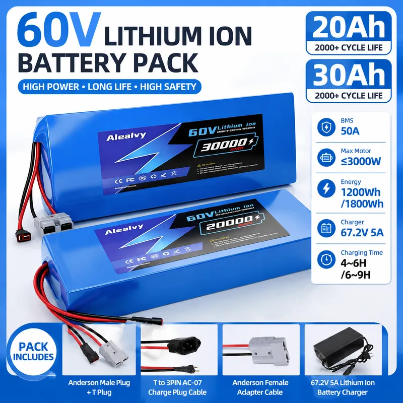 60V 20AH 30AH 21700 Lithium Ba - 60V 30Ah Electric Scooter Battery 评论和价格