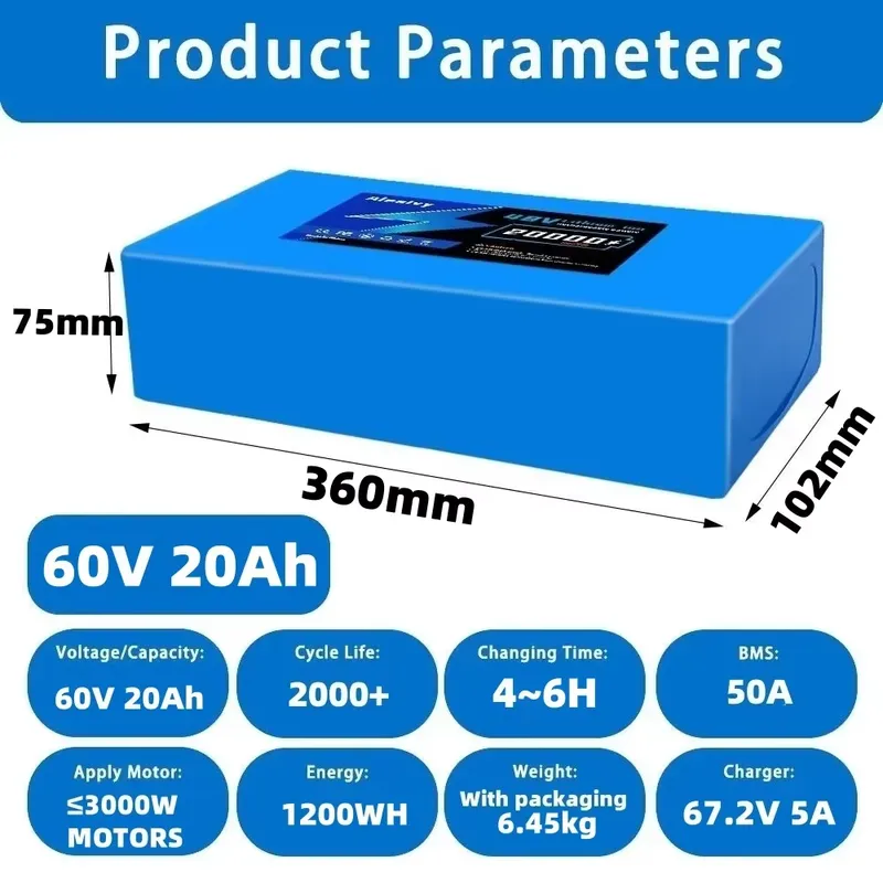 60V 20AH 30AH 21700 Lithium Ba - 60V 30Ah Electric Scooter Battery 评论和价格