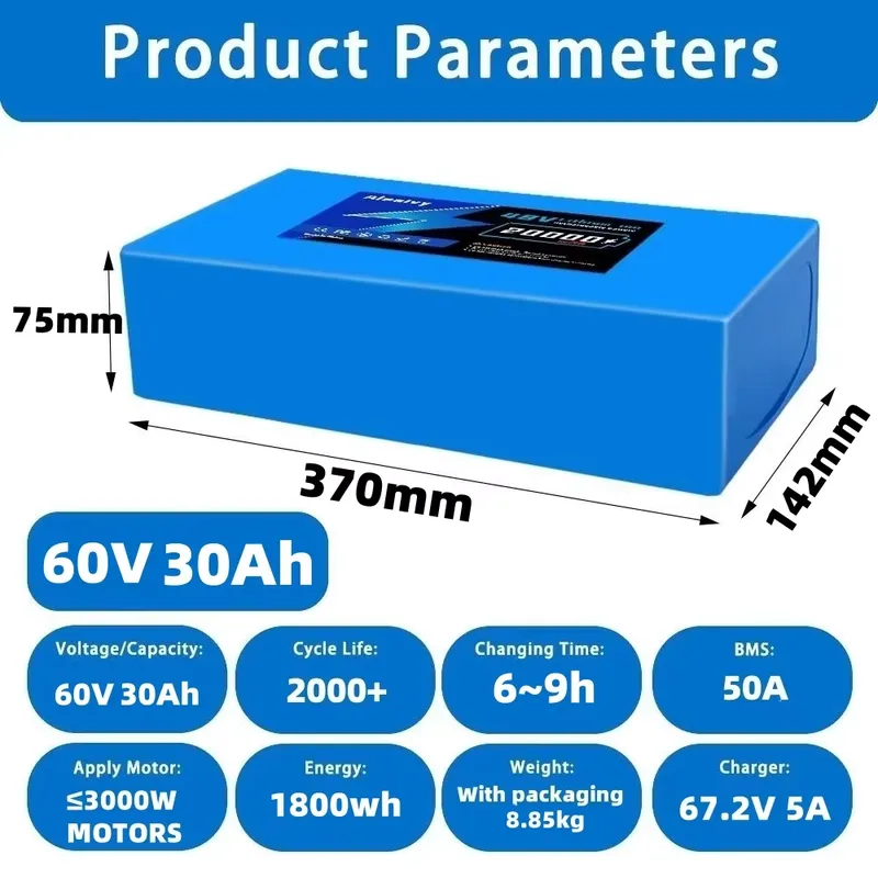 60V 20AH 30AH 21700 Lithium Ba - 60V 30Ah Electric Scooter Battery 评论和价格