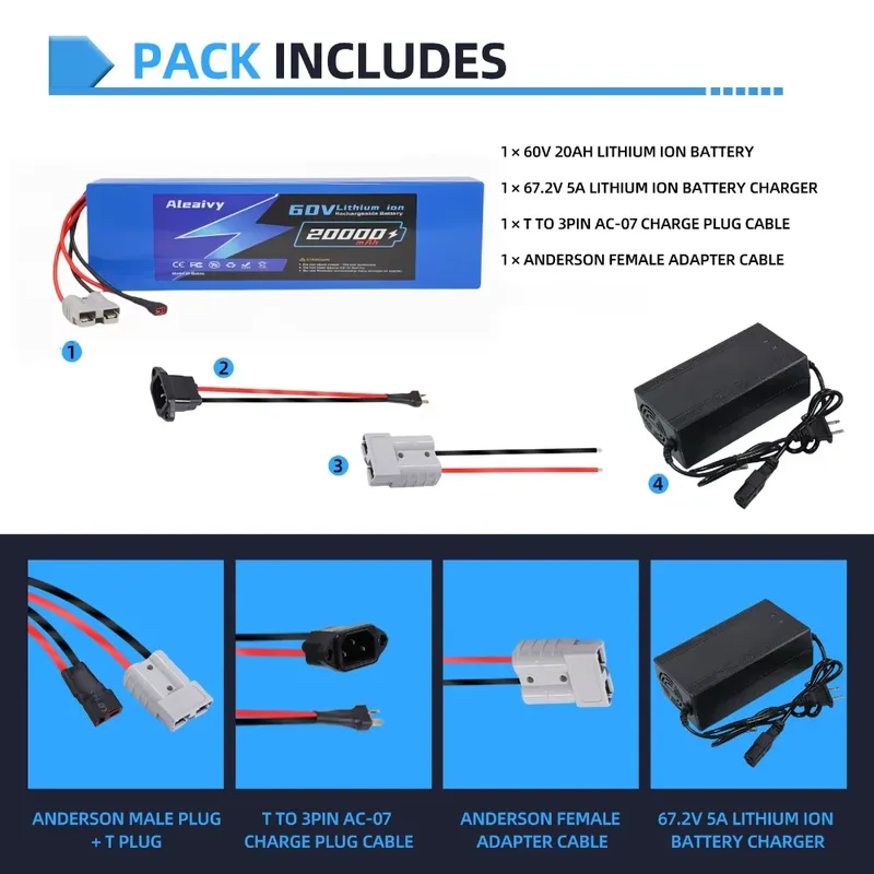 60V 20AH 30AH 21700 Lithium Ba - 60V 30Ah Electric Scooter Battery 评论和价格